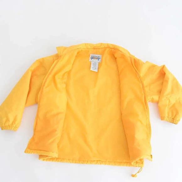 Vintage 90's Northern Getaway Northern Reflections Yellow Puffer Zip Up Jacket L - Picture 10 of 10